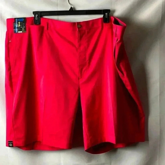 NWT ROUNDTREE & YORKE BIG MENS SIZE 50 CORAL CLASSIC FIT FLAT FRONT SHORTS - Picture 1 of 15